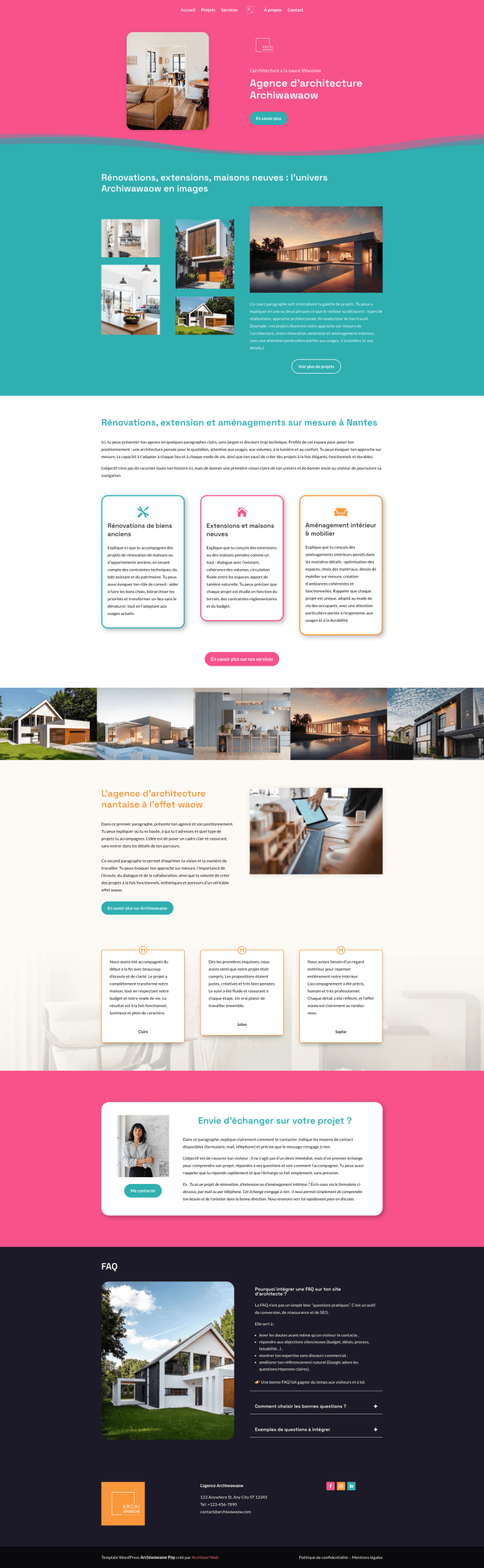template site architecture archi pop accueil
