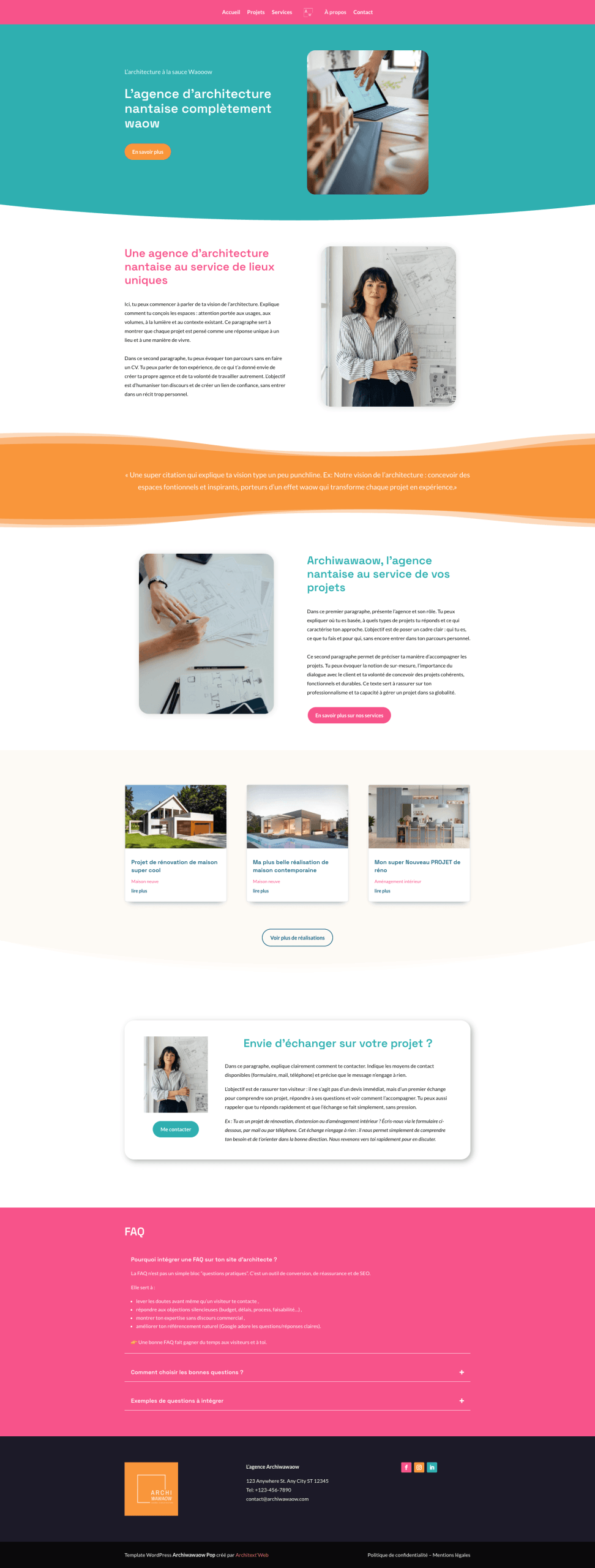 template site architecture archi pop a propos