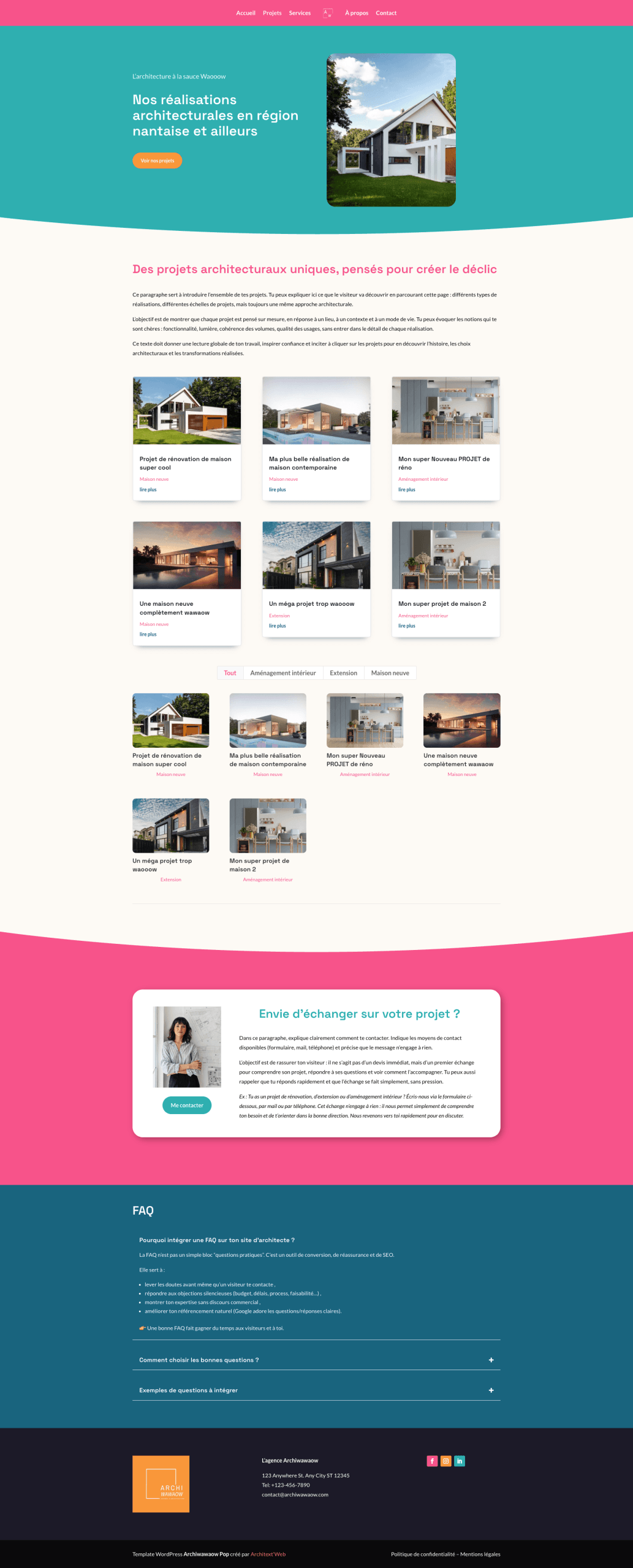 template site architecture archi pop projets