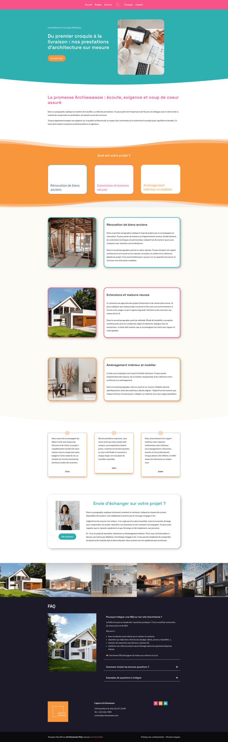template site architecture archi pop services